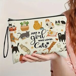 Cat Lover Wristlet “Just a Girl Who Loves Cats” - NEW